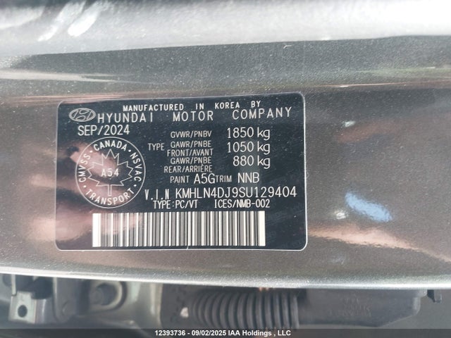 KMHLN4DJ9SU129404 Hyundai gdi kappa