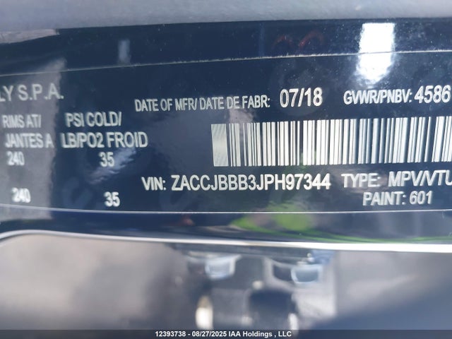 Jeep Renegade 2018 ZACCJBBB3JPH97344 Image 9