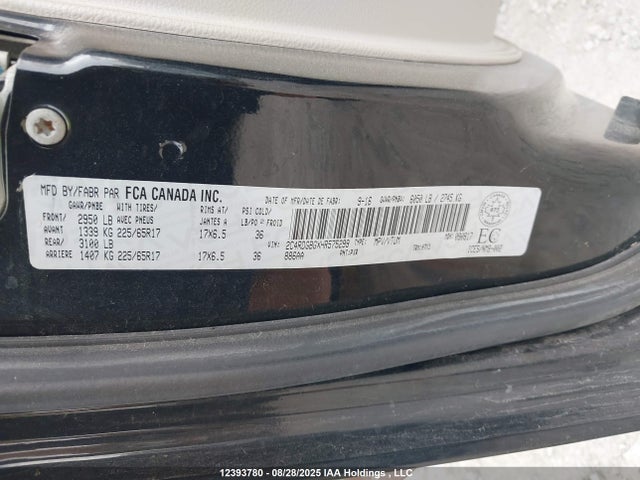 2C4RDGBGXHR575299 Dodge Grand Caravan
