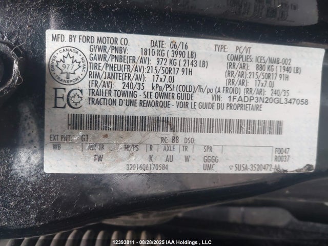 1FADP3N20GL347058 Ford 2016