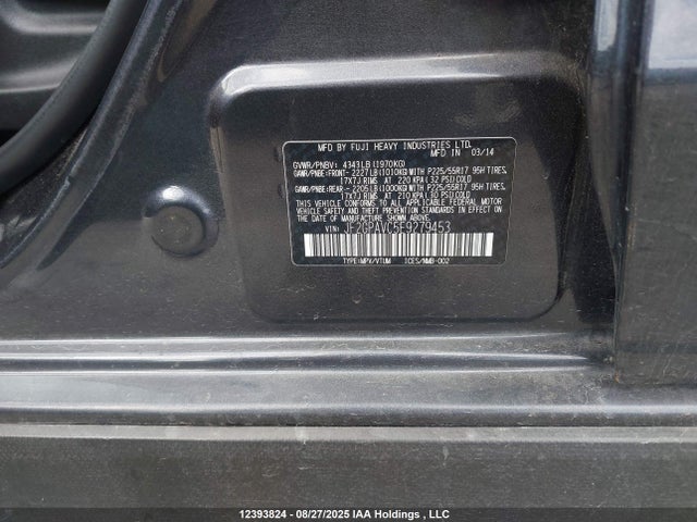 JF2GPAVC5E9279453 Subaru 2.0l na