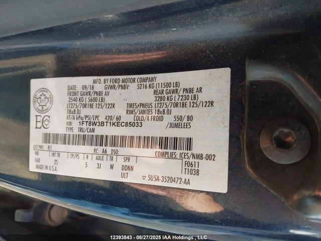 1FT8W3BT1KEC85033 Ford F-350
