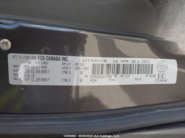 Dodge Grand Caravan 2020 2C4RDGEG6LR175566 Image 9