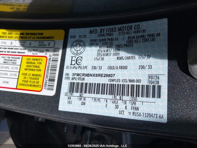 3FMCR9BNXSRE29807 Ford dragon
