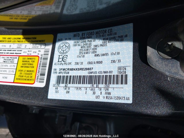 3FMCR9BNXSRE29807 Ford dragon