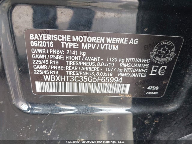 WBXHT3C35G5F65994 BMW X1