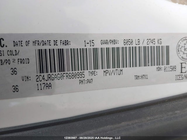 RAM Cargo Van 2015 2C4JRGAG0FR680995 Image 9