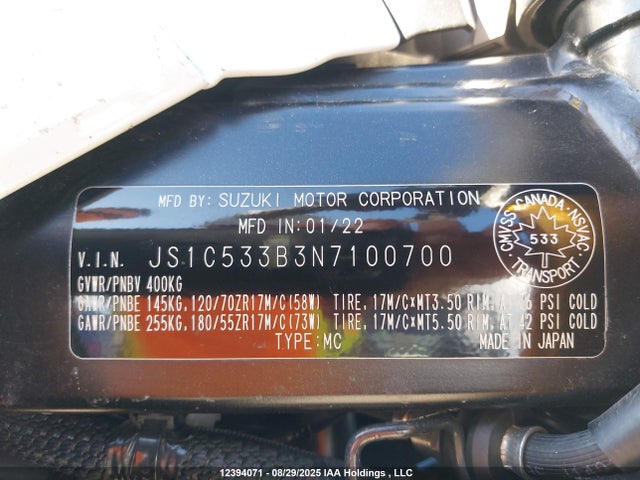JS1C533B3N7100700 Suzuki R749-