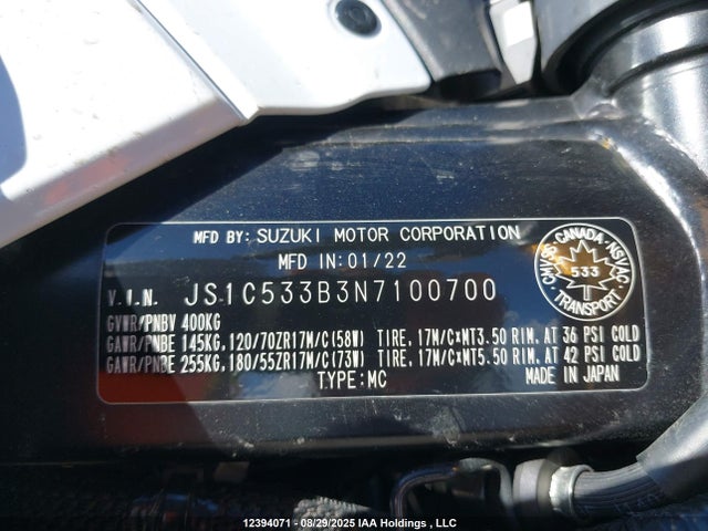 JS1C533B3N7100700 Suzuki R749-