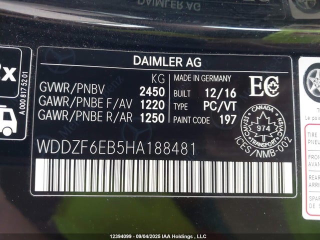 Mercedes-Benz m276 2017 WDDZF6EB5HA188481 Image 9