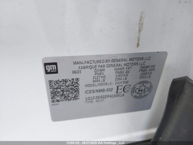 1G1FZ6S02P4169514 Chevrolet Bolt Euv