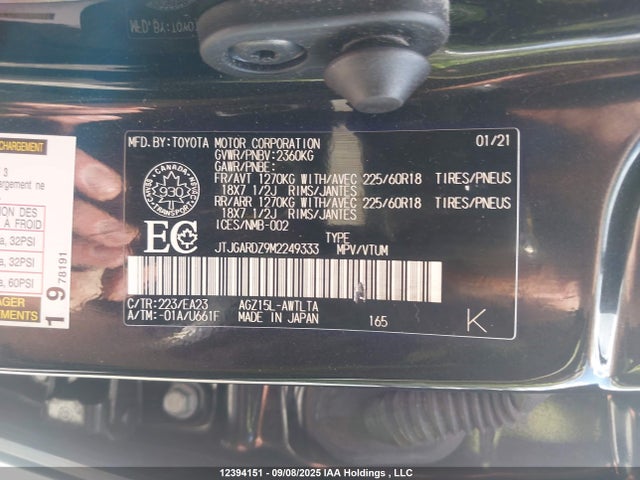 JTJGARDZ9M2249333 Lexus 8ar-fts