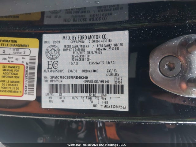 3FMCR9C65RRE49349 Ford dragon