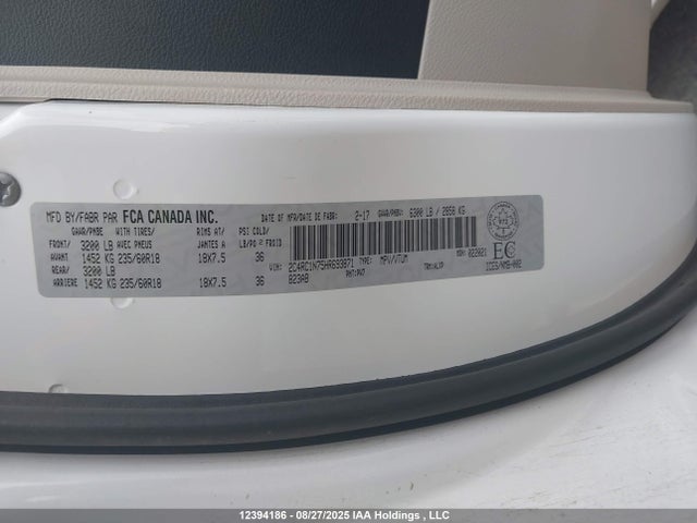 2C4RC1N75HR693871 Chrysler 2017