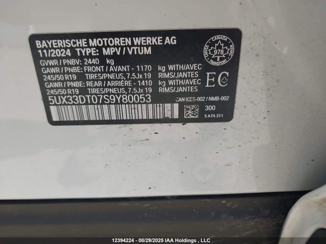 5UX33DT07S9Y80053 BMW X4