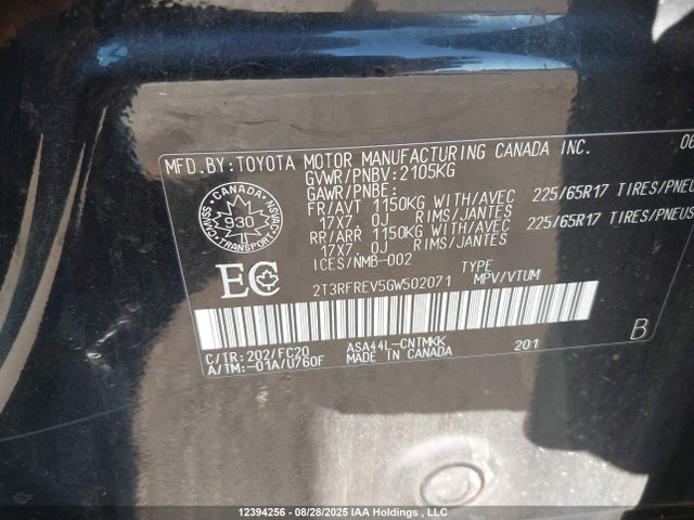 Toyota 2ar-fe 2016 2T3RFREV5GW502071 Image 9