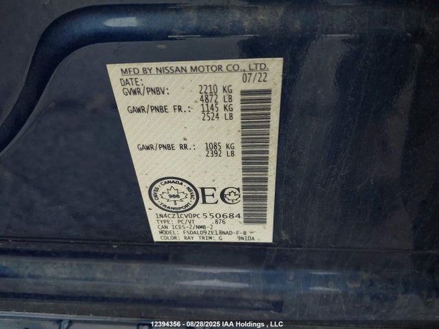 1N4CZ1CV0PC550684 Nissan 2023