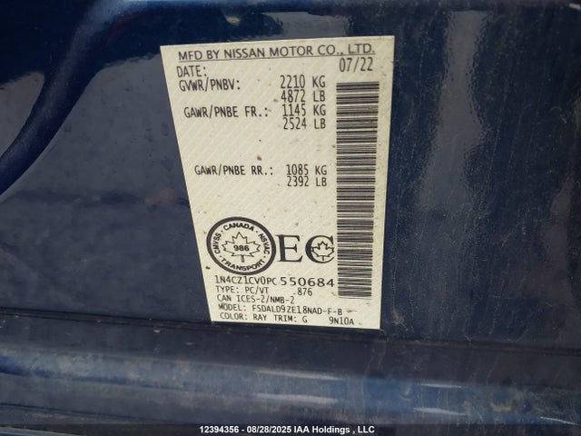 1N4CZ1CV0PC550684 Nissan 2023