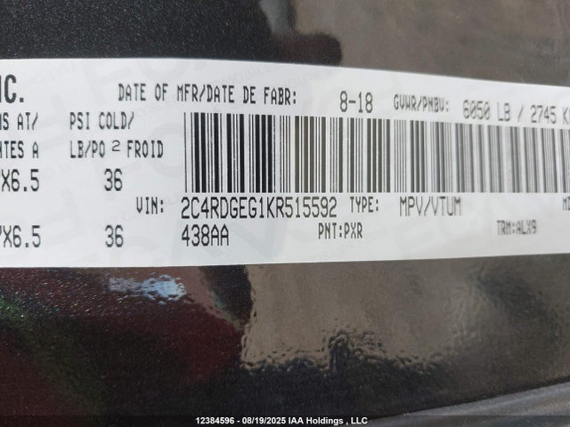 Dodge Grand Caravan 2019 2C4RDGEG1KR515592 Image 9