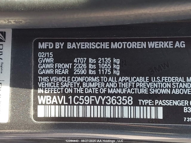WBAVL1C59FVY36358 BMW X1