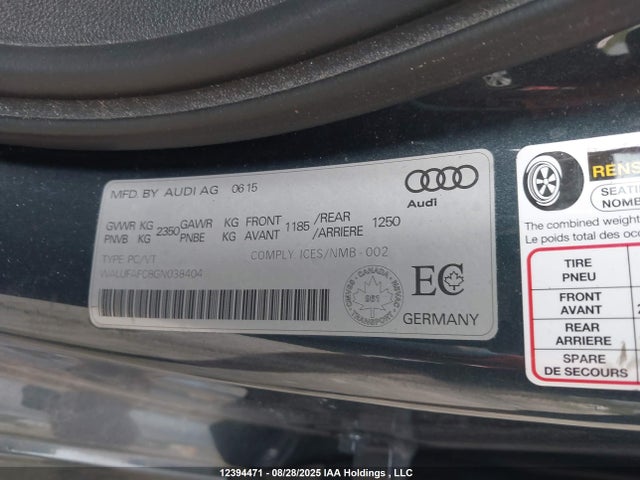 Audi A6 2016 WAUJFAFC8GN038404 Image 9