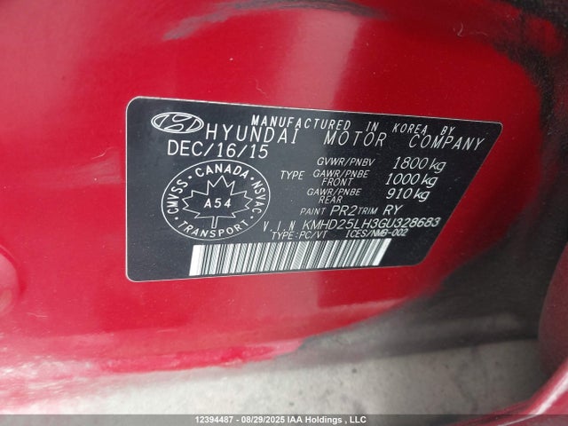 KMHD25LH3GU328683 Hyundai dohc gdi nu