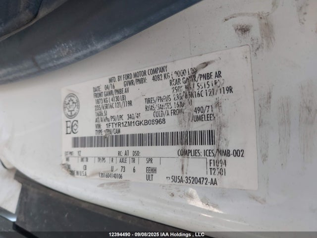 1FTYR1ZM1GKB08968 Ford 2016