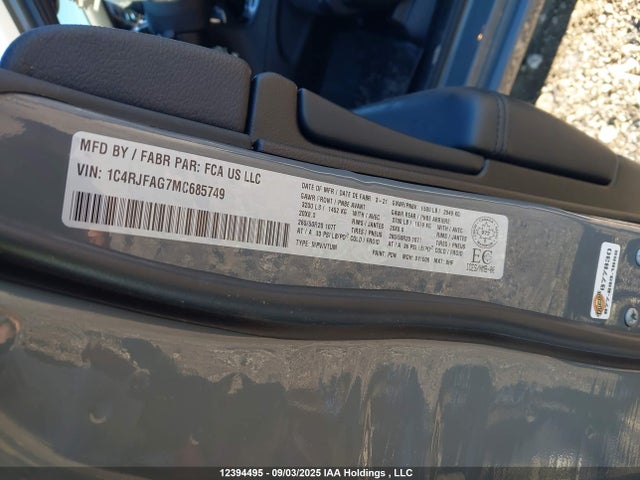 1C4RJFAG7MC685749 Jeep Grand Cherokee