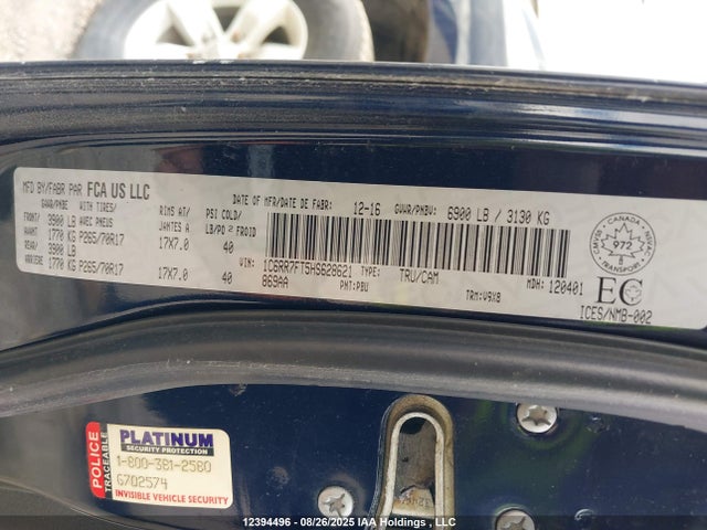 RAM 1500 2017 1C6RR7FT5HS628621 Image 9