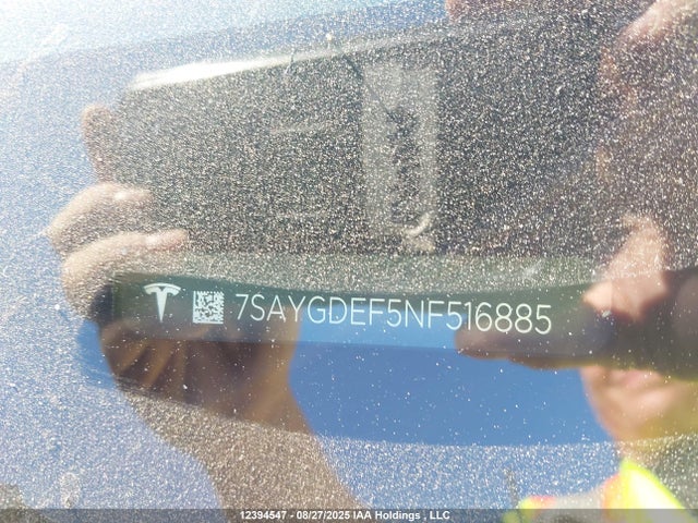 7SAYGDEF5NF516885 Tesla Model Y