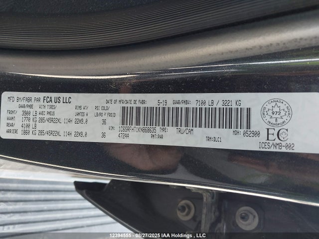 RAM 1500 2019 1C6SRFHT1KN868635 Image 9