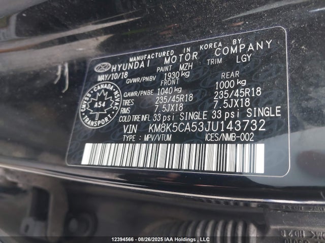 KM8K5CA53JU143732 Hyundai t-gdi gamma