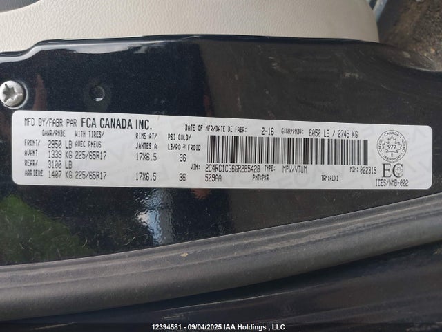 2C4RC1CG6GR285428 Chrysler Town and Country