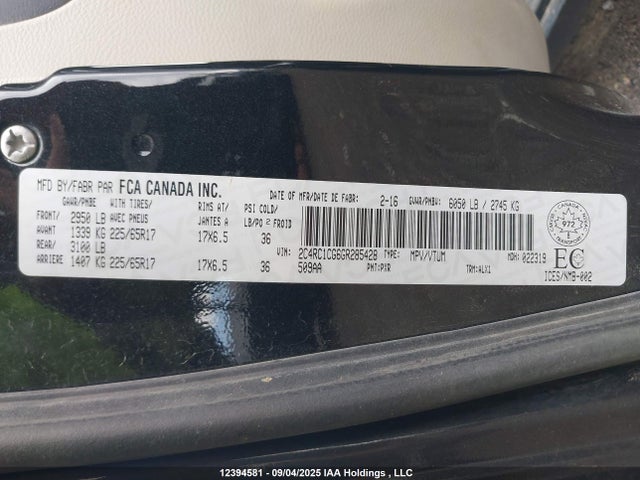 2C4RC1CG6GR285428 Chrysler Town and Country