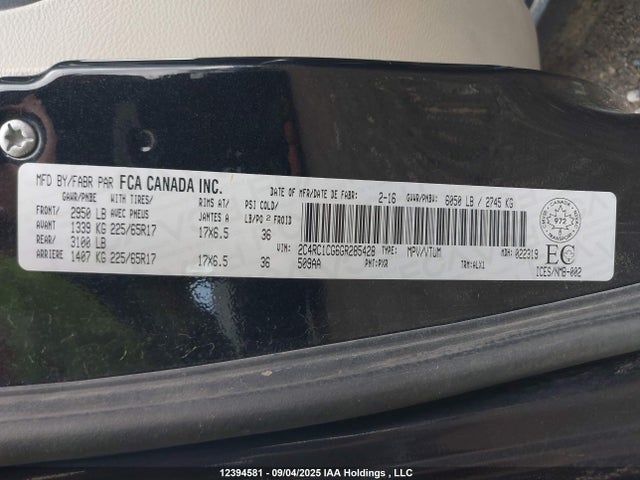 2C4RC1CG6GR285428 Chrysler Town and Country