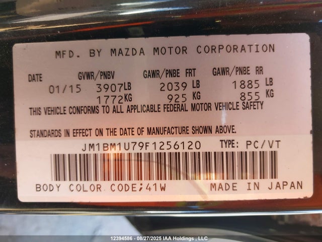 JM1BM1U79F1256120 Mazda pe