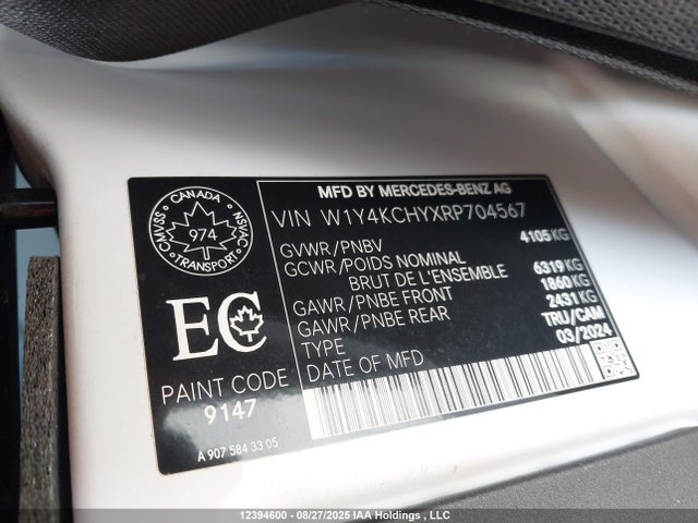 W1Y4KCHYXRP704567 Mercedes-Benz om654