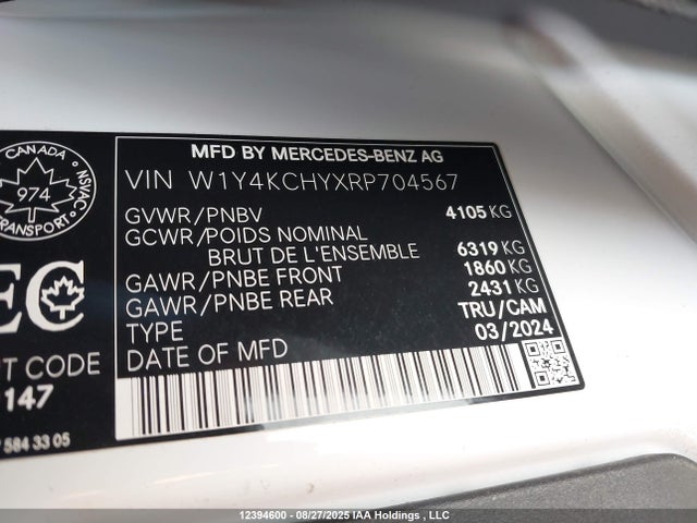 W1Y4KCHYXRP704567 Mercedes-Benz om654