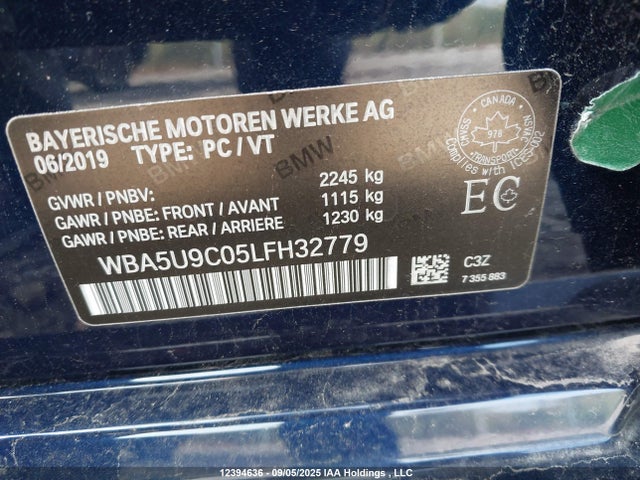 BMW M340I 2020 WBA5U9C05LFH32779 Image 9