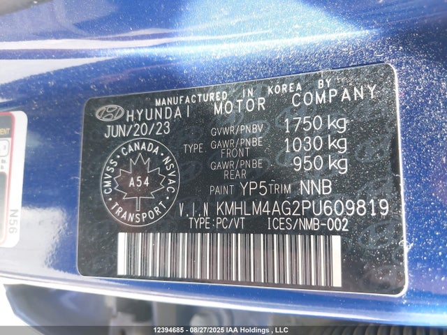 Hyundai mpi nu pe 2023 KMHLM4AG2PU609819 Image 9
