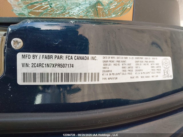 2C4RC1N7XPR507174 Chrysler Pacifica