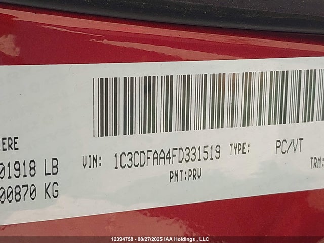 1C3CDFAA4FD331519 Dodge 2015