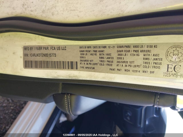 1C4RJKDT2N8515773 Jeep 2022