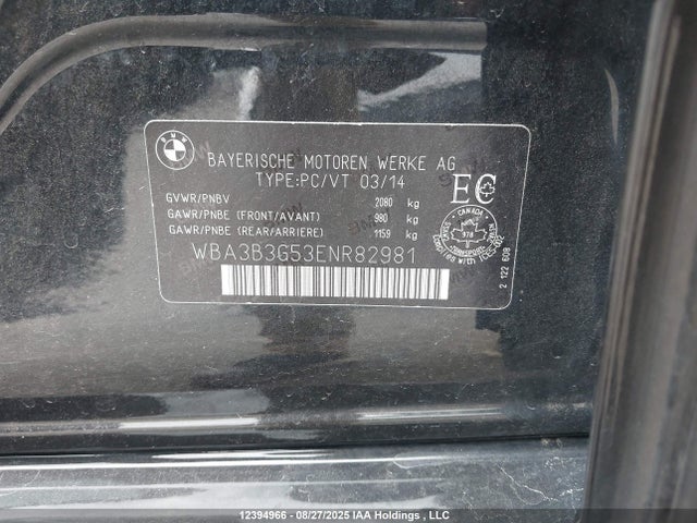 WBA3B3G53ENR82981 BMW 328I