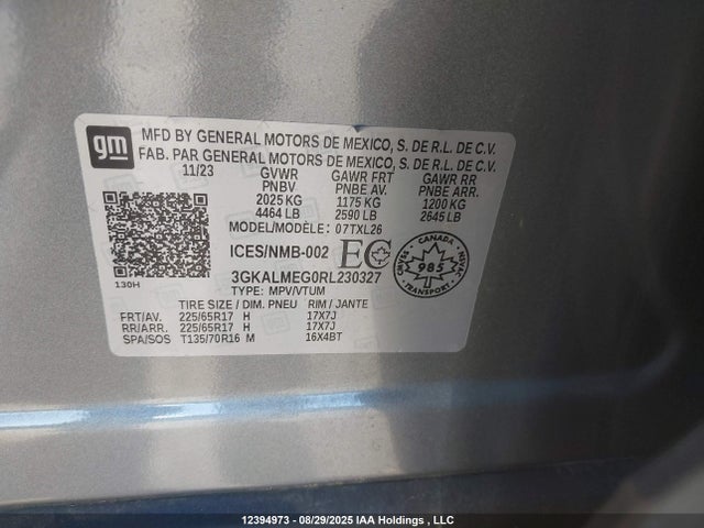 3GKALMEG0RL230327 GMC lsd