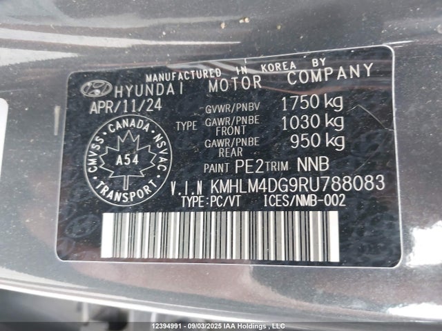 Hyundai mpi nu pe 2024 KMHLM4DG9RU788083 Image 9