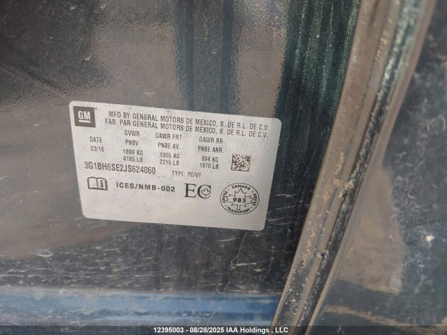 3G1BH6SE2JS624060 Chevrolet lh7 - urea, vgt, alum, cri