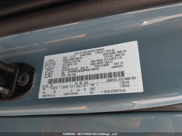 Ford 5.0l-4v 2023 1FTFW1E53PKD19412 Image 9