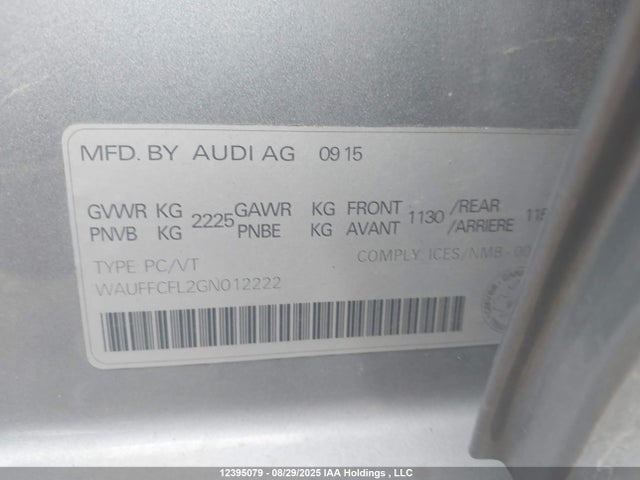WAUFFCFL2GN012222 Audi A4