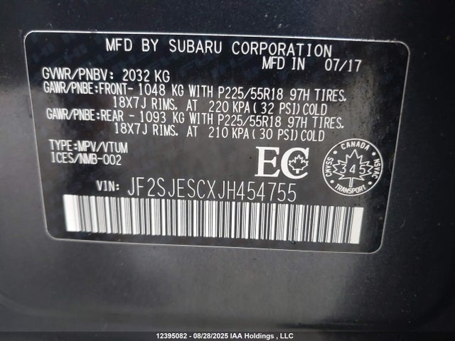 JF2SJESCXJH454755 Subaru naturally aspirated c5
